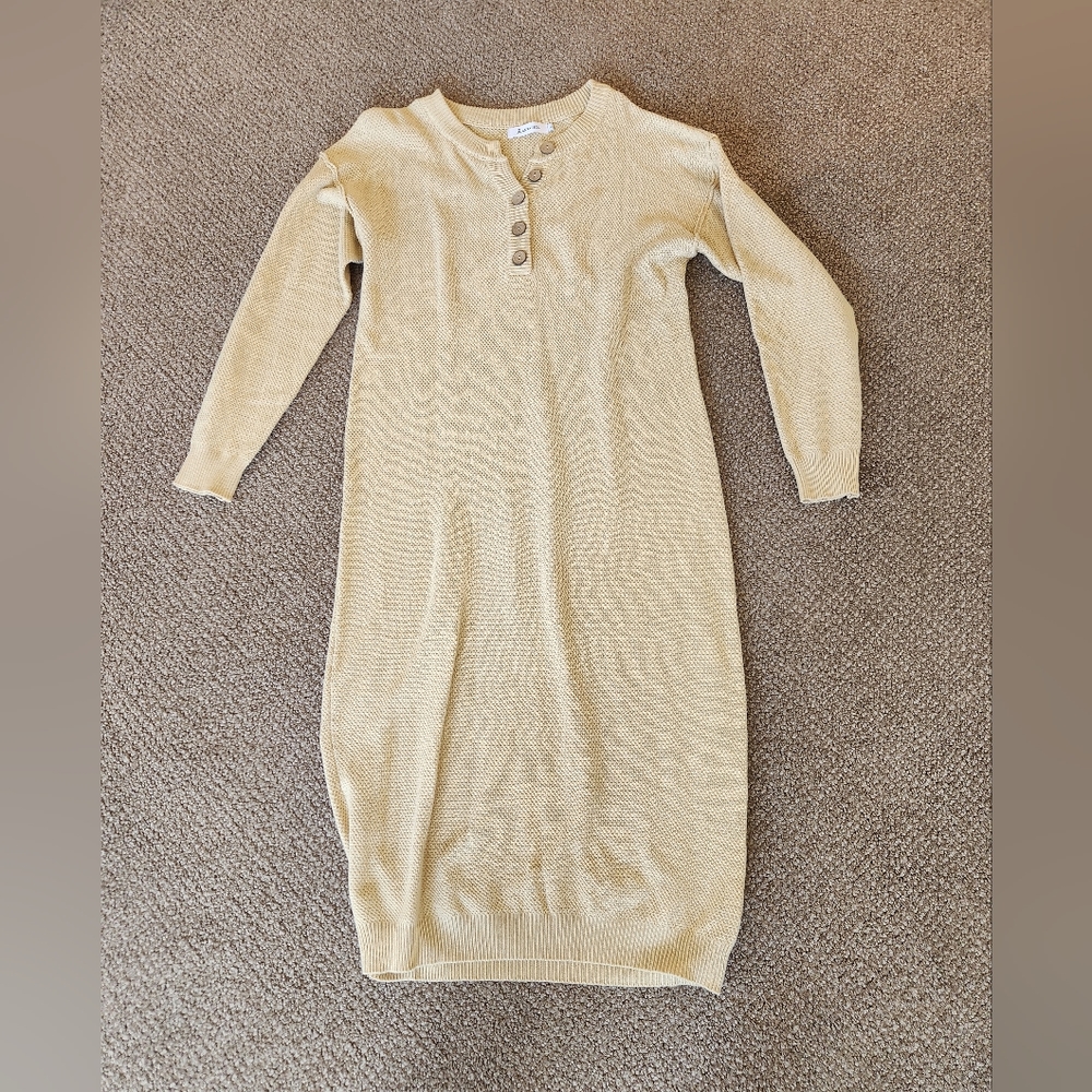 Anrabees sweater dress, light tan. Size Large never been worn.